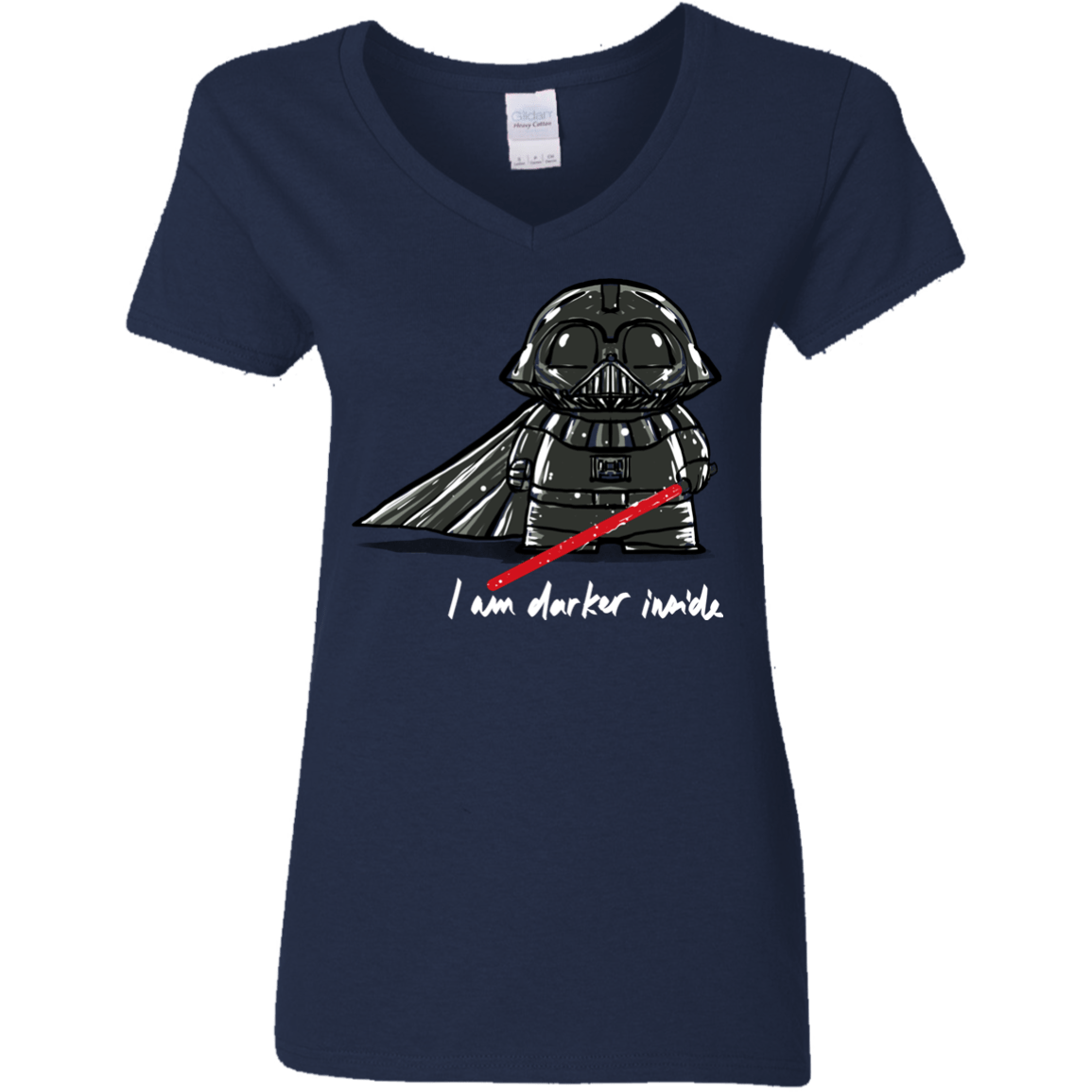 T-Shirts Navy / S Darker Inside Women's V-Neck T-Shirt