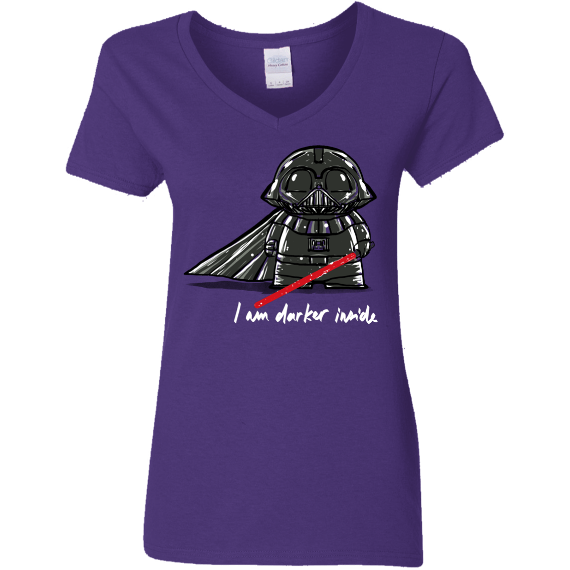 T-Shirts Purple / S Darker Inside Women's V-Neck T-Shirt