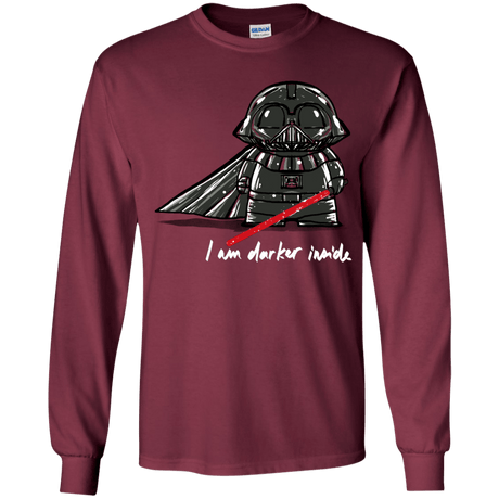 T-Shirts Maroon / YS Darker Inside Youth Long Sleeve T-Shirt