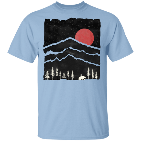 T-Shirts Light Blue / S Darkness Falls Bear Walk T-Shirt