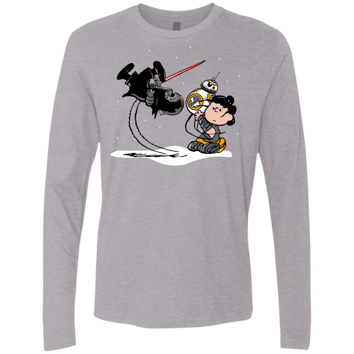 T-Shirts Heather Grey / Small Darkness Falls Men's Premium Long Sleeve