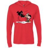 T-Shirts Vintage Red / X-Small Darkness Falls Triblend Long Sleeve Hoodie Tee