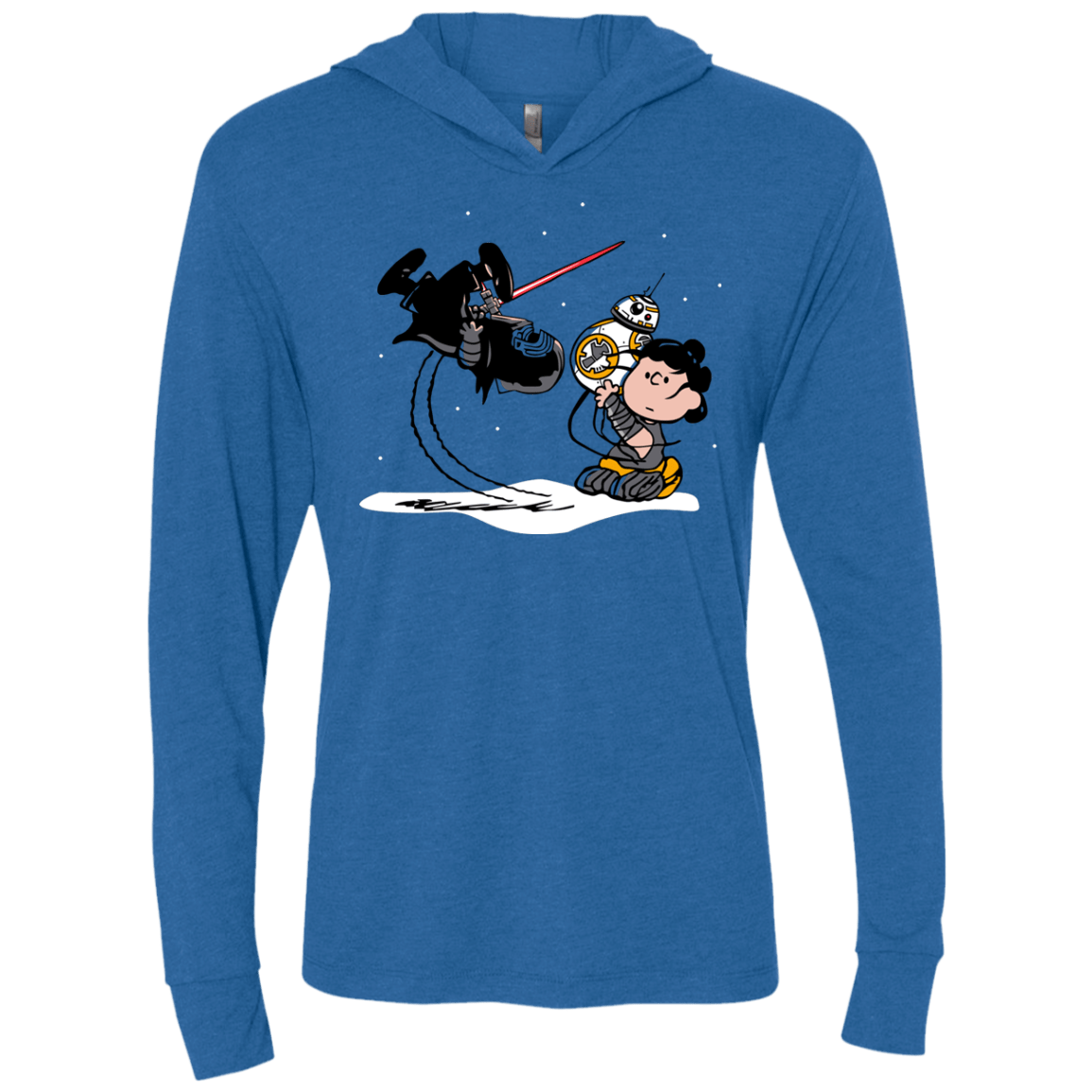 T-Shirts Vintage Royal / X-Small Darkness Falls Triblend Long Sleeve Hoodie Tee