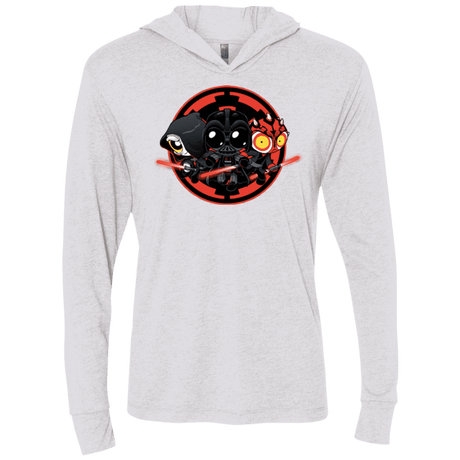 T-Shirts Heather White / X-Small Darkside (1) Triblend Long Sleeve Hoodie Tee