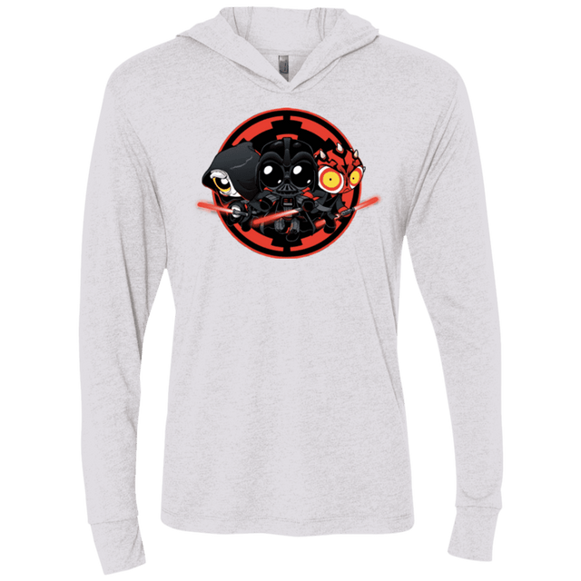 T-Shirts Heather White / X-Small Darkside (1) Triblend Long Sleeve Hoodie Tee