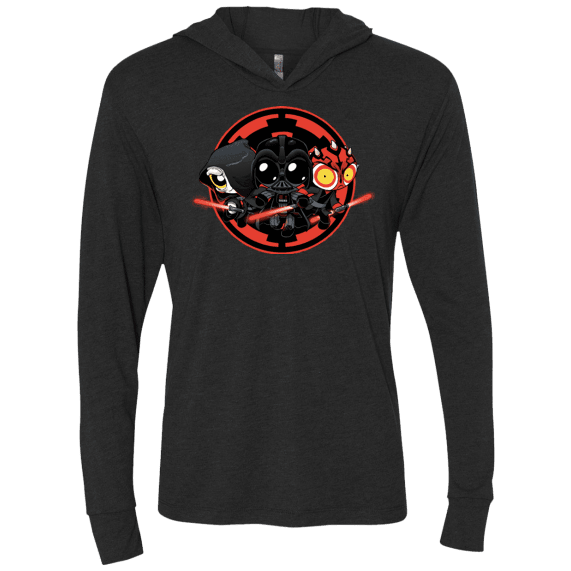 T-Shirts Vintage Black / X-Small Darkside (1) Triblend Long Sleeve Hoodie Tee