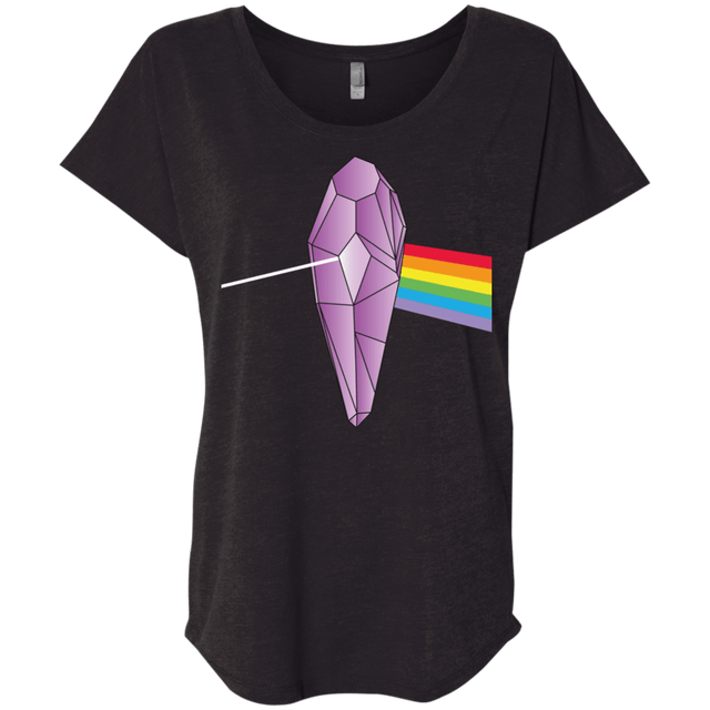 T-Shirts Vintage Black / X-Small Darkside Of The Crystal Triblend Dolman Sleeve