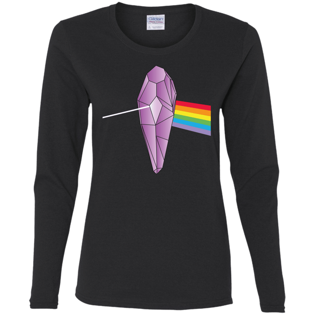 T-Shirts Black / S Darkside Of The Crystal Women's Long Sleeve T-Shirt