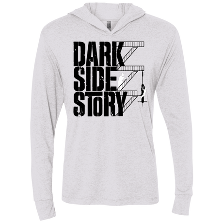 T-Shirts Heather White / X-Small DARKSIDE STORY Triblend Long Sleeve Hoodie Tee