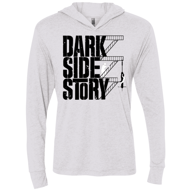 T-Shirts Heather White / X-Small DARKSIDE STORY Triblend Long Sleeve Hoodie Tee