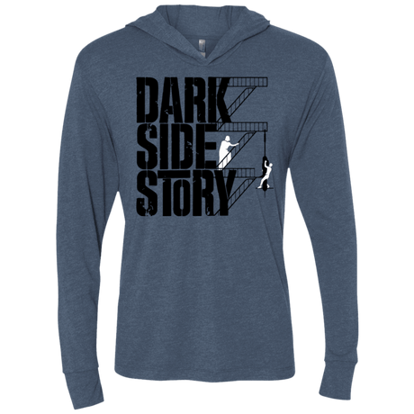 T-Shirts Indigo / X-Small DARKSIDE STORY Triblend Long Sleeve Hoodie Tee