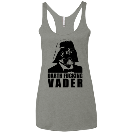 T-Shirts Venetian Grey / X-Small Dart Fucking Vader Women's Triblend Racerback Tank