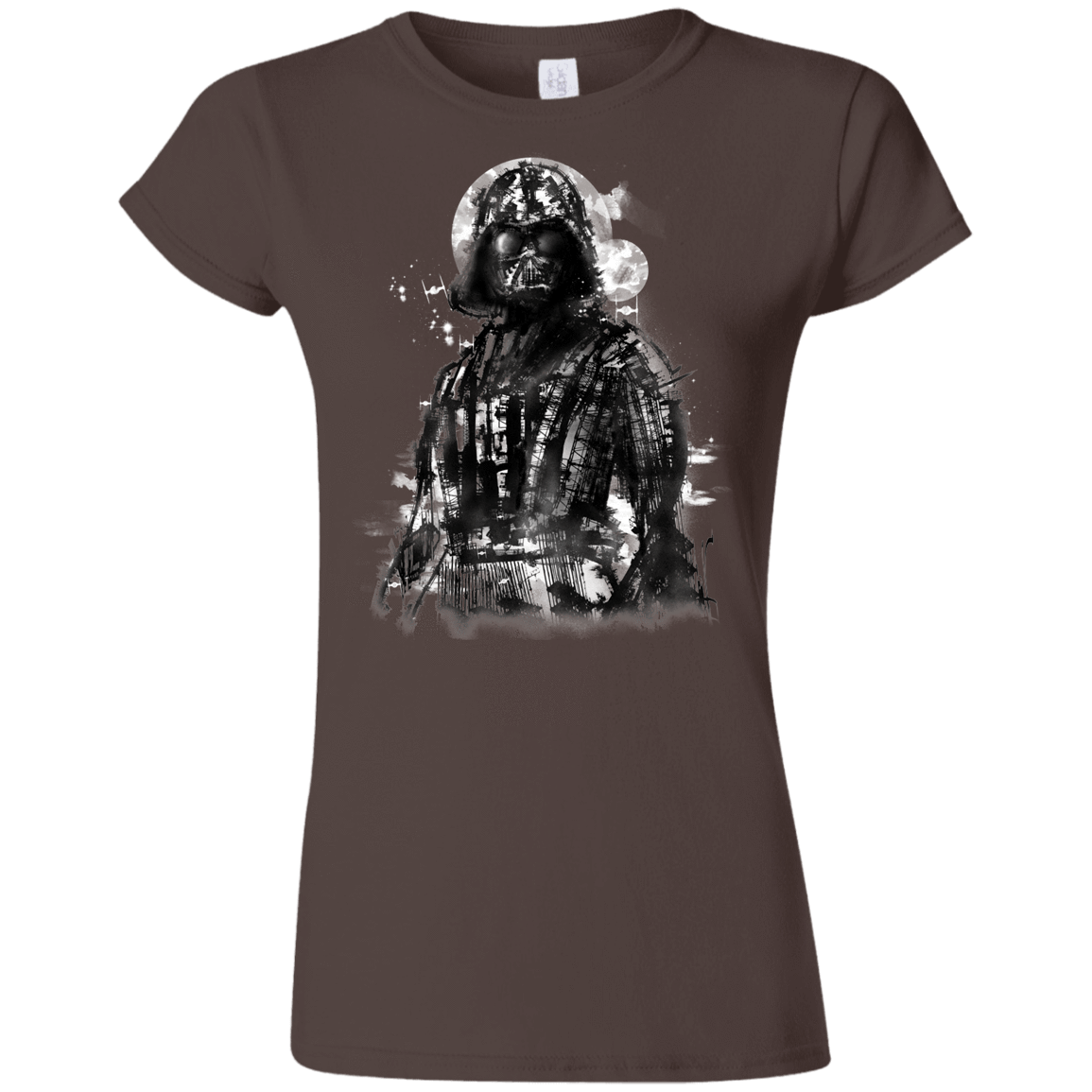 T-Shirts Dark Chocolate / S Darth Bot Junior Slimmer-Fit T-Shirt