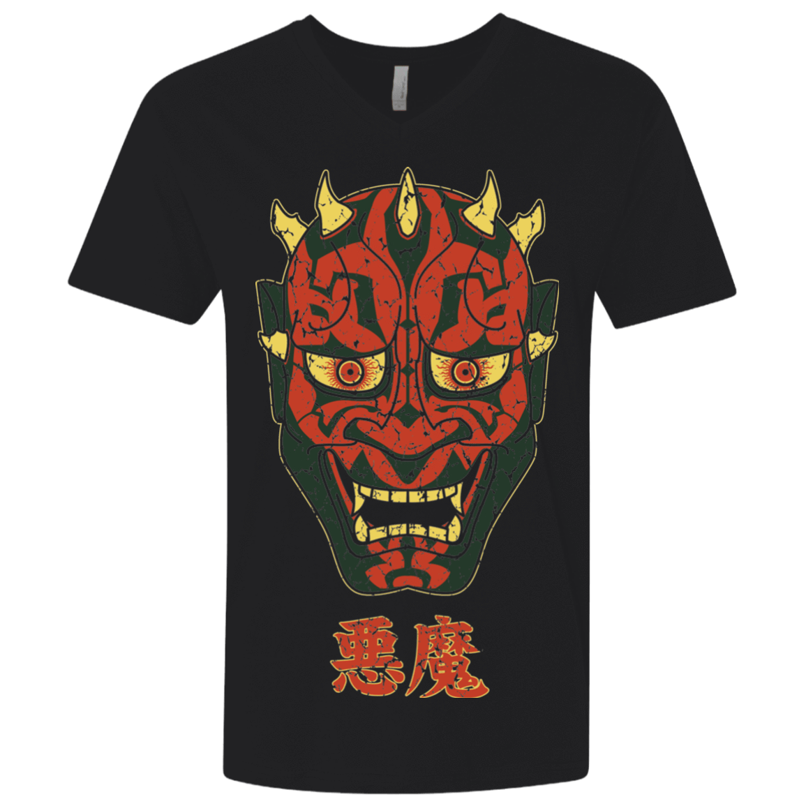 T-Shirts Black / X-Small Darth Hannya Men's Premium V-Neck