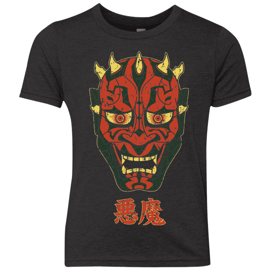 T-Shirts Vintage Black / YXS Darth Hannya Youth Triblend T-Shirt