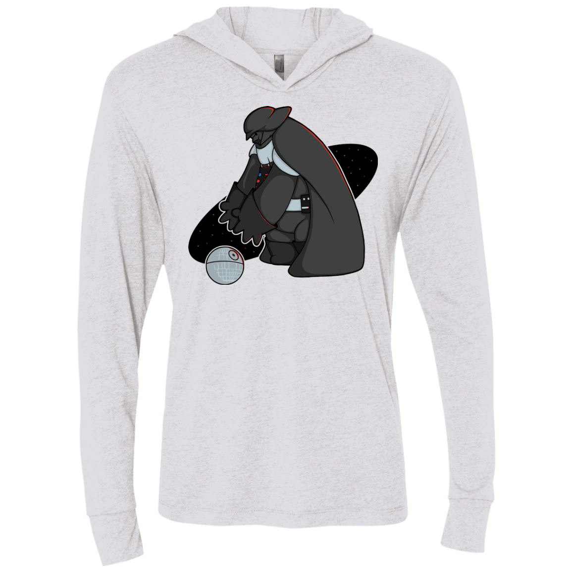 T-Shirts Heather White / X-Small Darth Hero Sith Triblend Long Sleeve Hoodie Tee