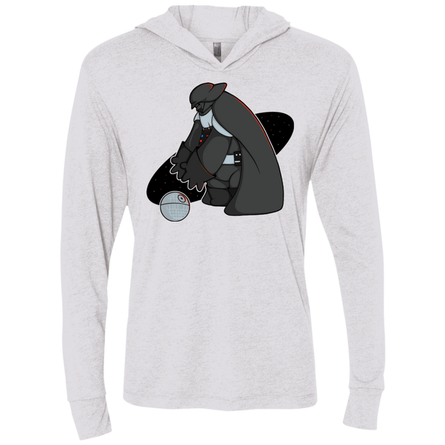 T-Shirts Heather White / X-Small Darth Hero Sith Triblend Long Sleeve Hoodie Tee