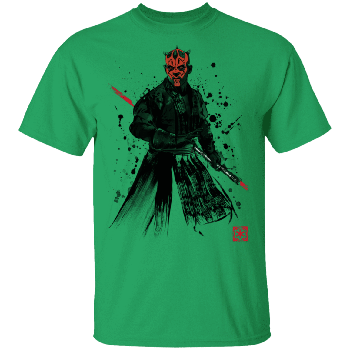 T-Shirts Irish Green / S Darth Lord Sumi-E T-Shirt