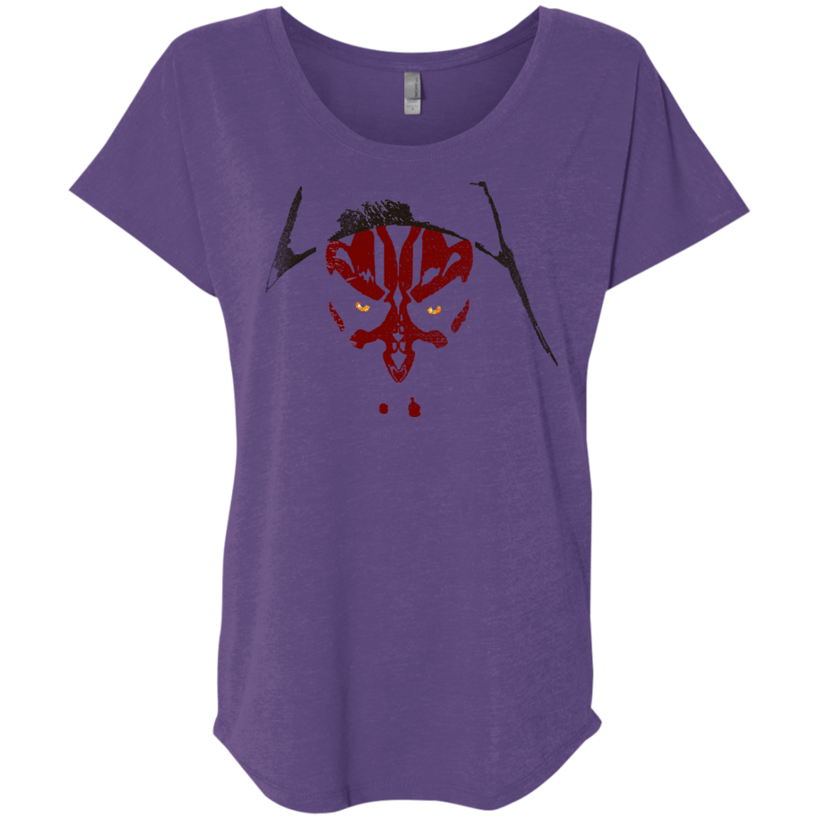 T-Shirts Purple Rush / X-Small Darth M Triblend Dolman Sleeve