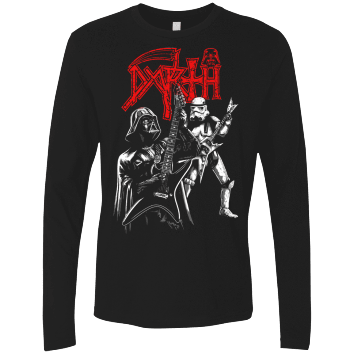 T-Shirts Black / Small DARTH METAL Men's Premium Long Sleeve