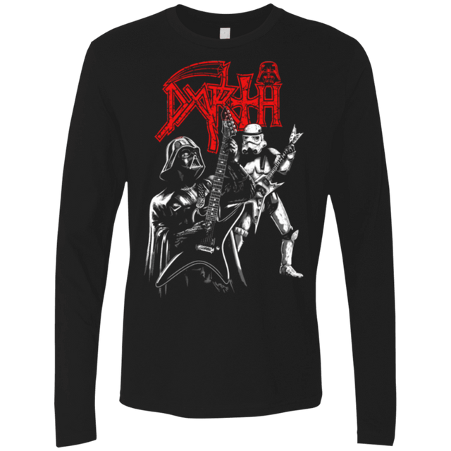T-Shirts Black / Small DARTH METAL Men's Premium Long Sleeve