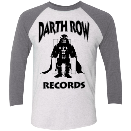T-Shirts Heather White/Premium Heather / X-Small Darth Row Records Men's Triblend 3/4 Sleeve
