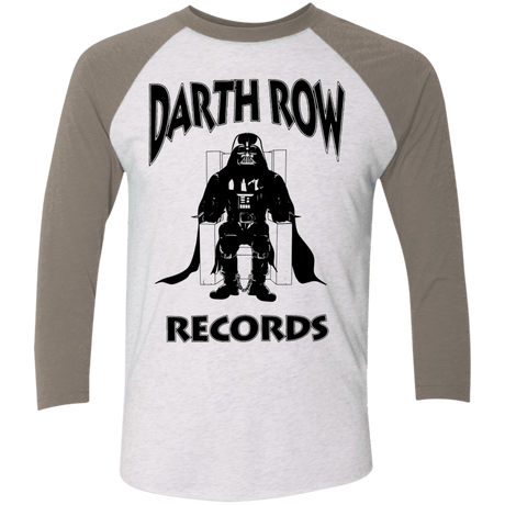 T-Shirts Heather White/Vintage Grey / X-Small Darth Row Records Men's Triblend 3/4 Sleeve
