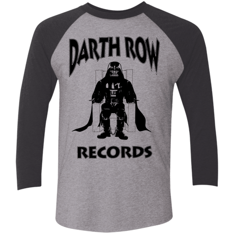 T-Shirts Premium Heather/ Vintage Black / X-Small Darth Row Records Men's Triblend 3/4 Sleeve