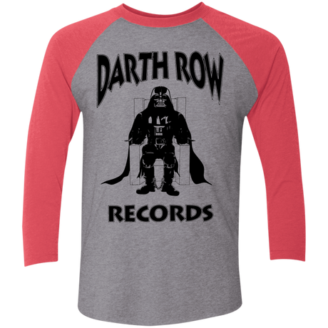 T-Shirts Premium Heather/ Vintage Red / X-Small Darth Row Records Men's Triblend 3/4 Sleeve