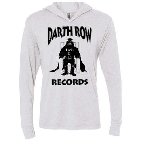T-Shirts Heather White / X-Small Darth Row Records Triblend Long Sleeve Hoodie Tee