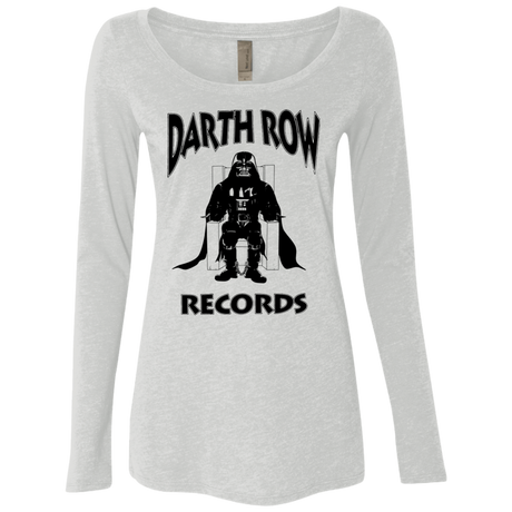 T-Shirts Heather White / Small Darth Row Records Women's Triblend Long Sleeve Shirt