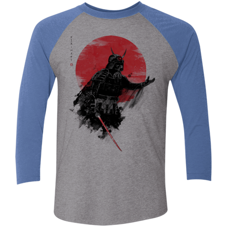 T-Shirts Premium Heather/ Vintage Royal / X-Small Darth Samurai Men's Triblend 3/4 Sleeve