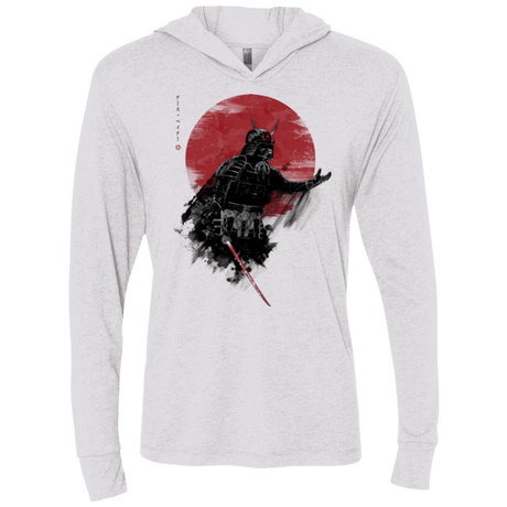 T-Shirts Heather White / X-Small Darth Samurai Triblend Long Sleeve Hoodie Tee