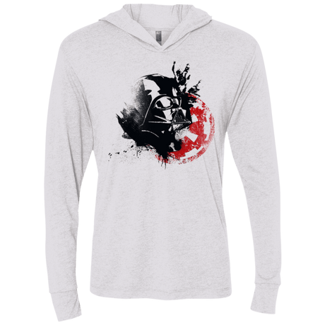 T-Shirts Heather White / X-Small Darth V Triblend Long Sleeve Hoodie Tee