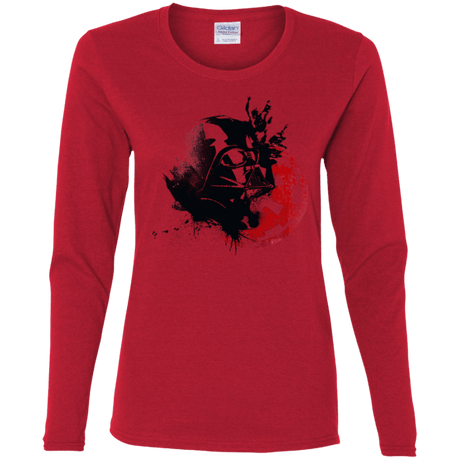 T-Shirts Red / S Darth V Women's Long Sleeve T-Shirt