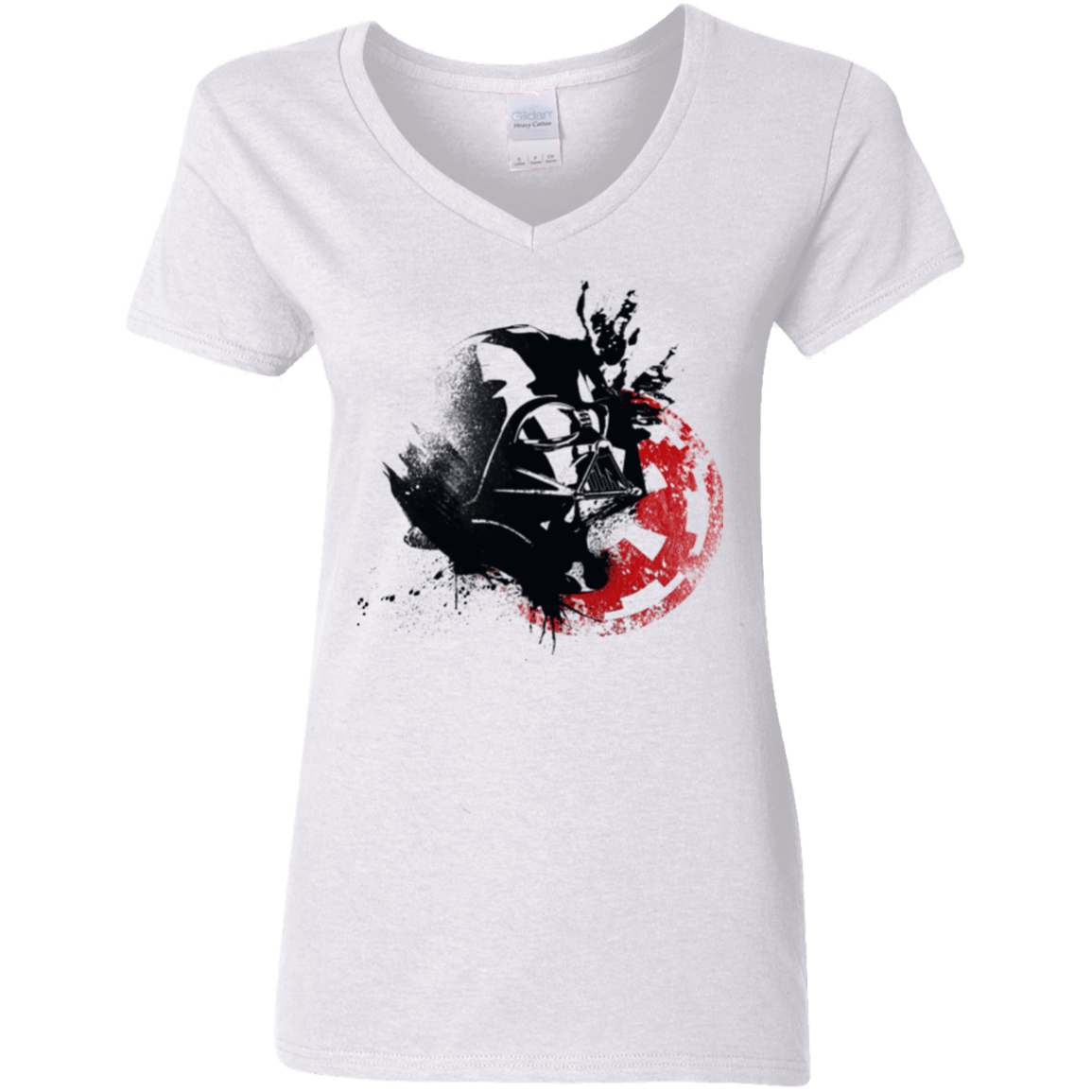 T-Shirts White / S Darth V Women's V-Neck T-Shirt