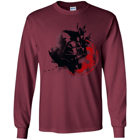 T-Shirts Maroon / YS Darth V Youth Long Sleeve T-Shirt