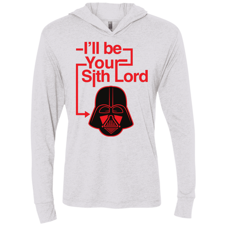 T-Shirts Heather White / X-Small Darth Vader Triblend Long Sleeve Hoodie Tee