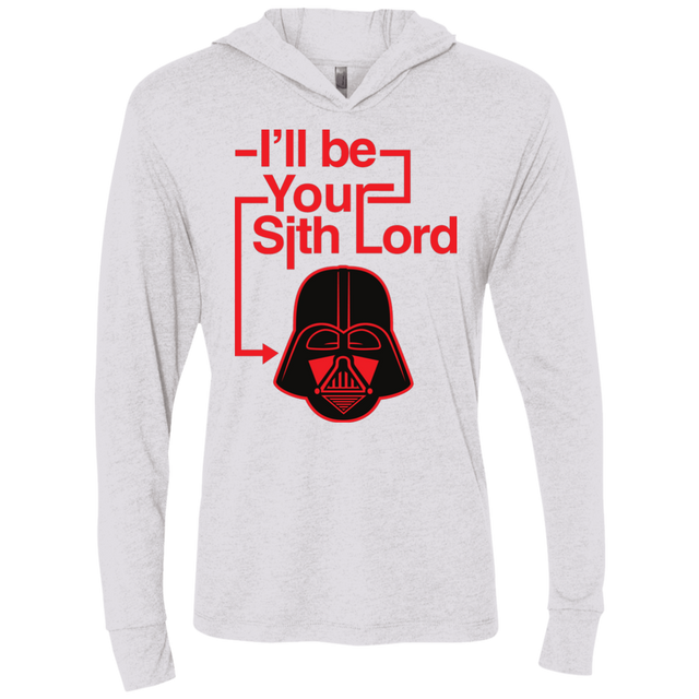 T-Shirts Heather White / X-Small Darth Vader Triblend Long Sleeve Hoodie Tee