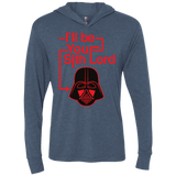 T-Shirts Indigo / X-Small Darth Vader Triblend Long Sleeve Hoodie Tee
