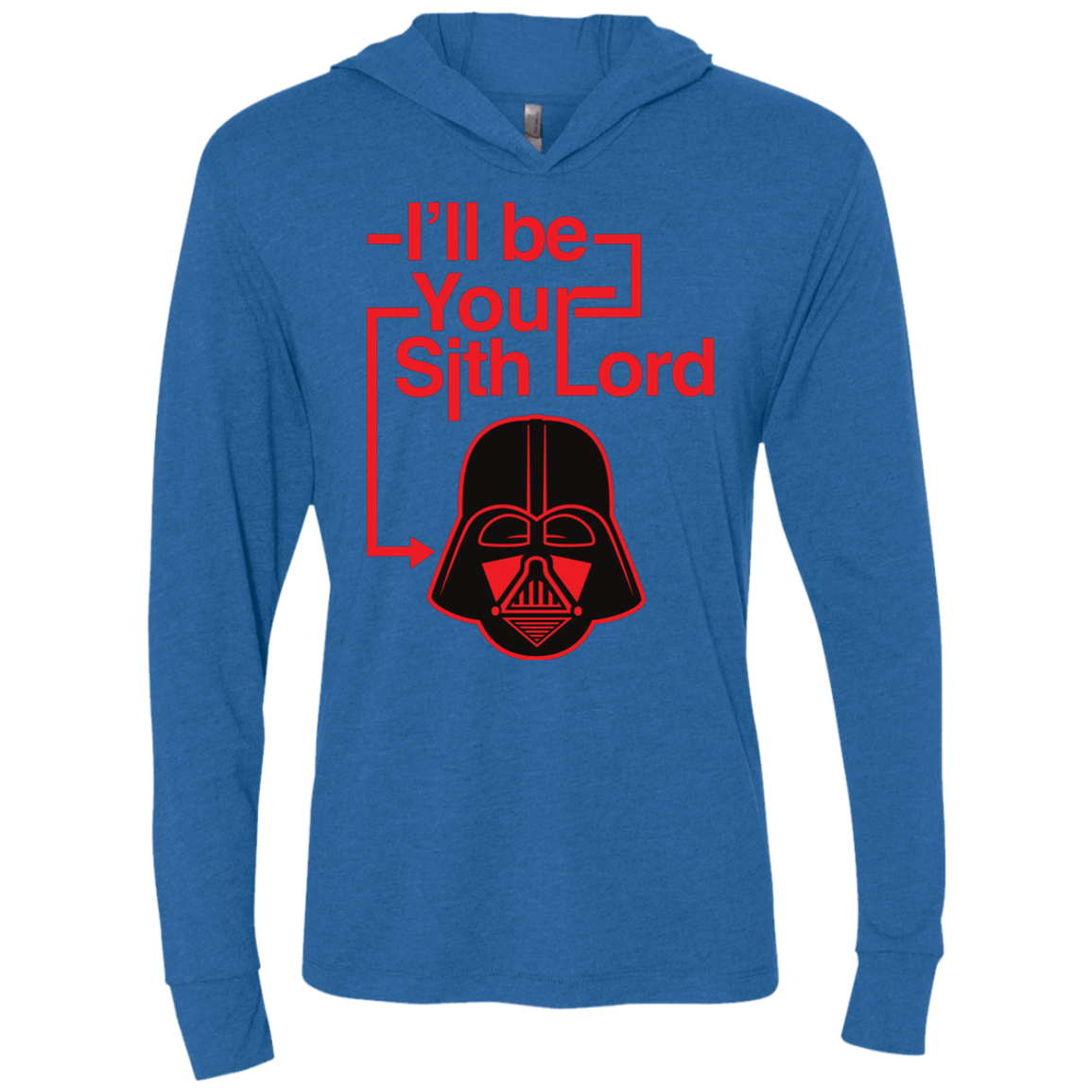 T-Shirts Vintage Royal / X-Small Darth Vader Triblend Long Sleeve Hoodie Tee