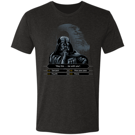 T-Shirts Vintage Black / S Darth Wants To Be A Millionaire Men's Triblend T-Shirt