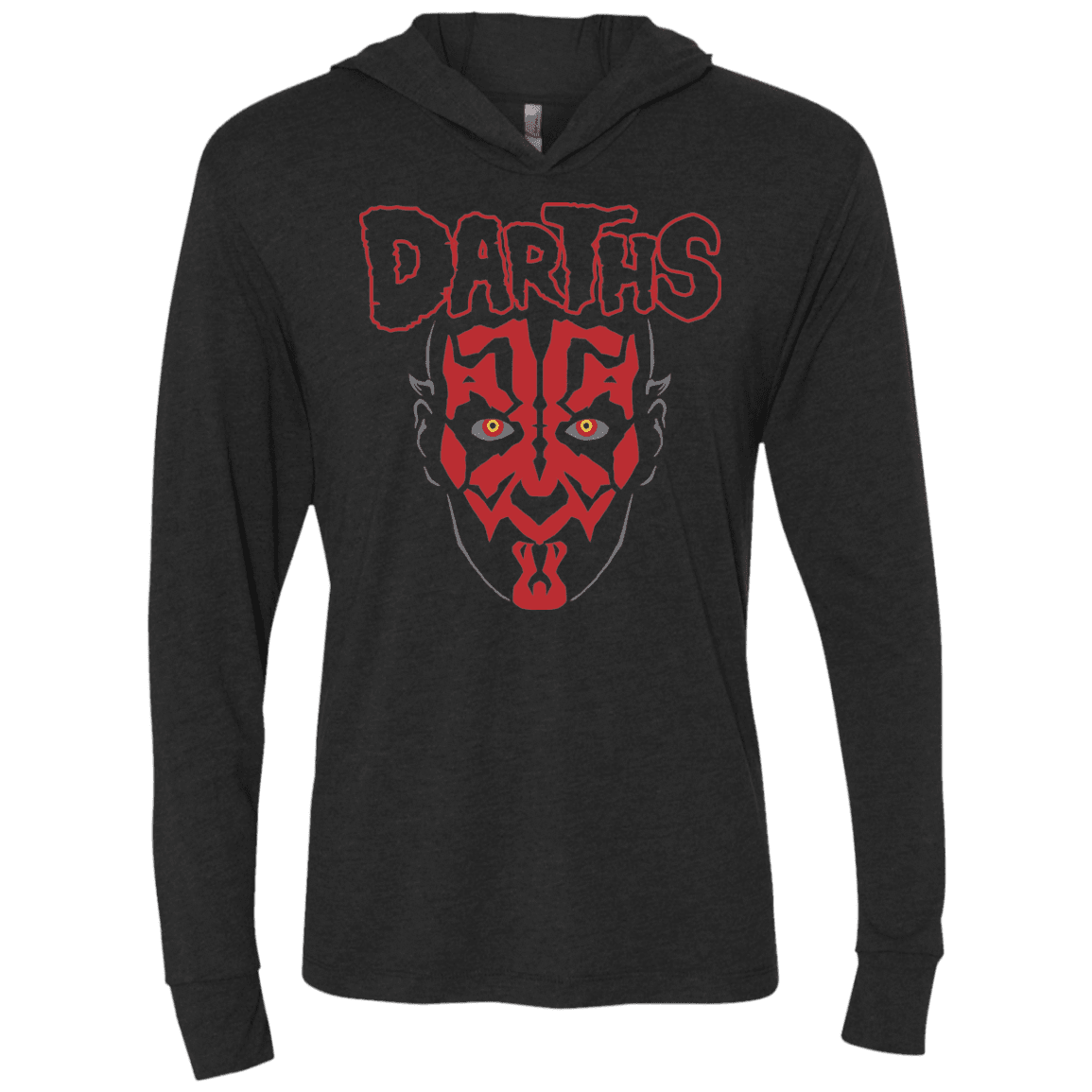 T-Shirts Vintage Black / X-Small Darths Triblend Long Sleeve Hoodie Tee