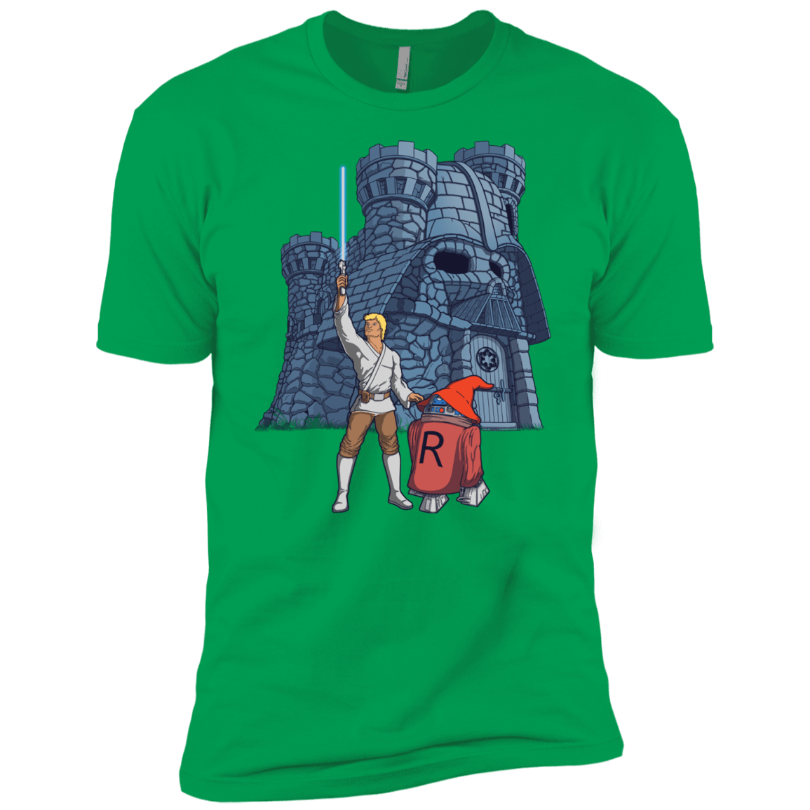 T-Shirts Kelly Green / YXS Darthskull Castle Boys Premium T-Shirt