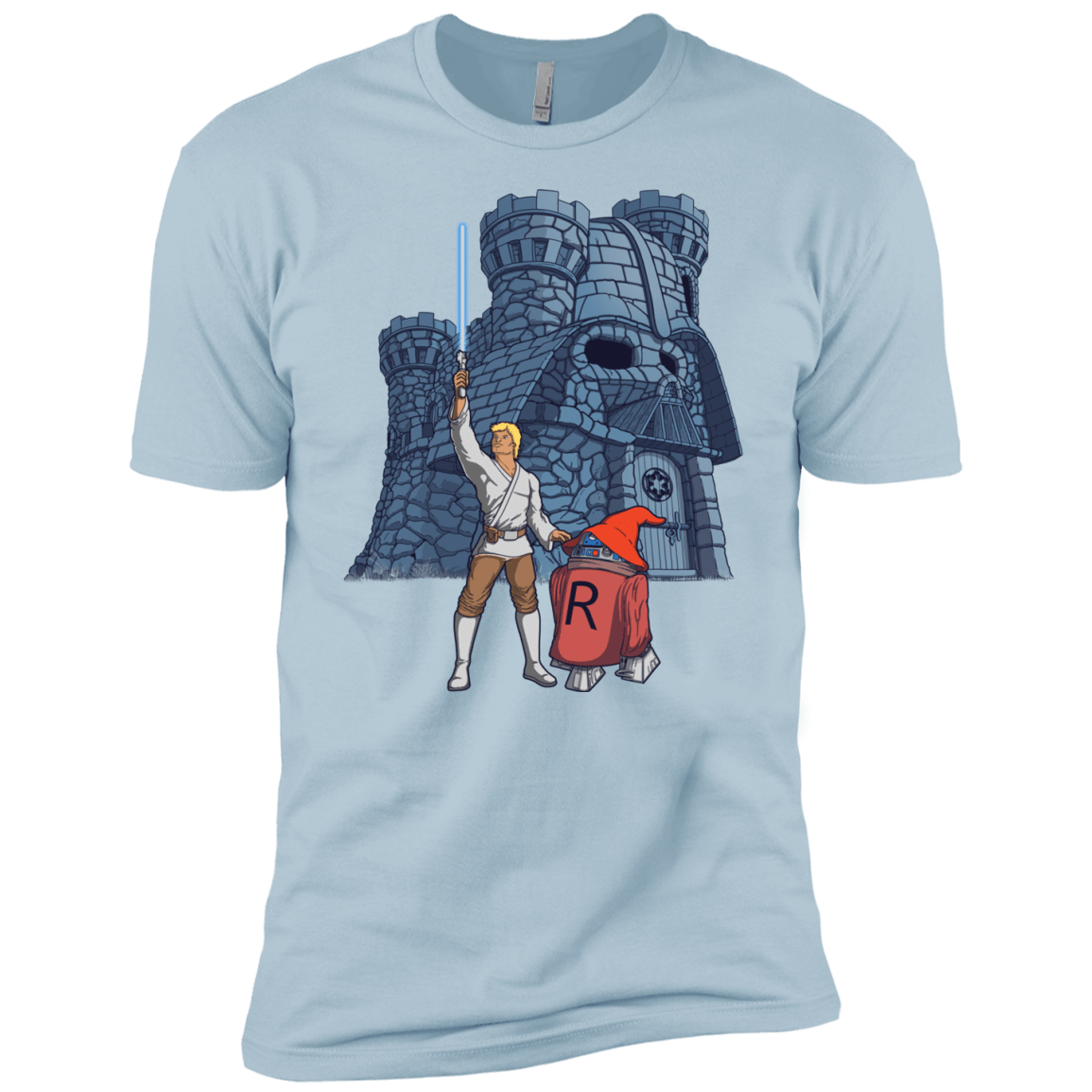 T-Shirts Light Blue / YXS Darthskull Castle Boys Premium T-Shirt