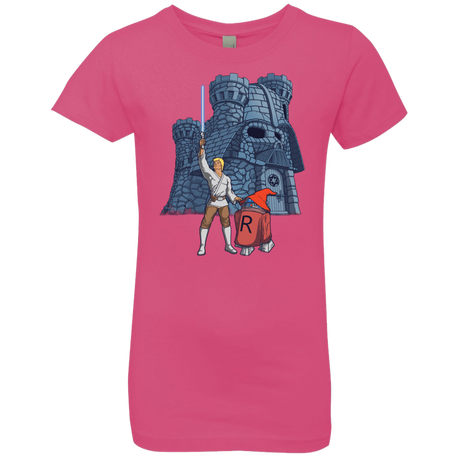 T-Shirts Hot Pink / YXS Darthskull Castle Girls Premium T-Shirt