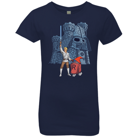 T-Shirts Midnight Navy / YXS Darthskull Castle Girls Premium T-Shirt