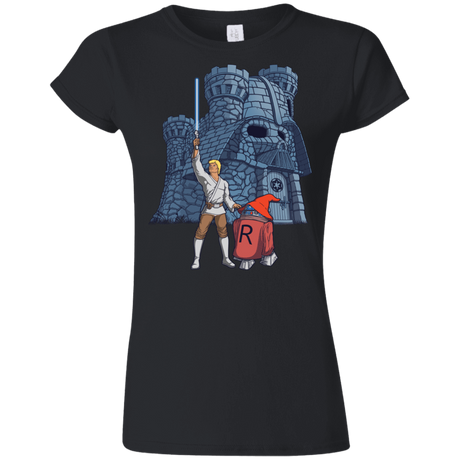 T-Shirts Black / S Darthskull Castle Junior Slimmer-Fit T-Shirt