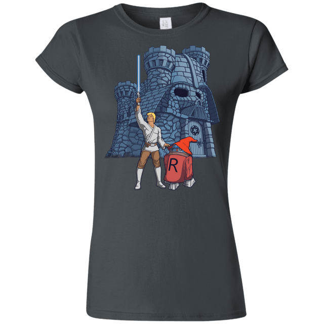 T-Shirts Charcoal / S Darthskull Castle Junior Slimmer-Fit T-Shirt