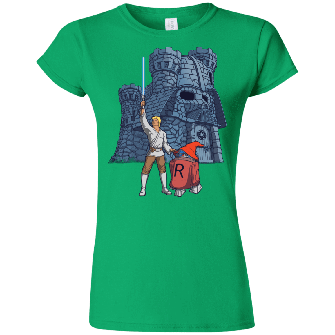 T-Shirts Irish Green / S Darthskull Castle Junior Slimmer-Fit T-Shirt